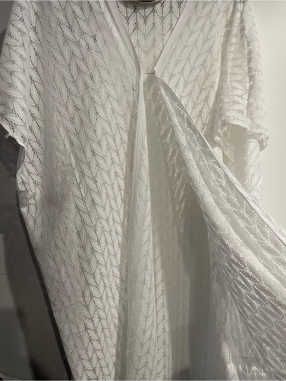 Women's White Lace Kimono - Lightweight Layering Piece